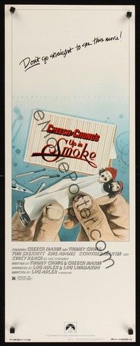 4h322 UP IN SMOKE insert '78 Cheech & Chong marijuana drug classic, great art!