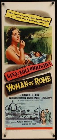 4h346 WOMAN OF ROME insert '56 love was Gina Lollobrigida's profession but men were her career!