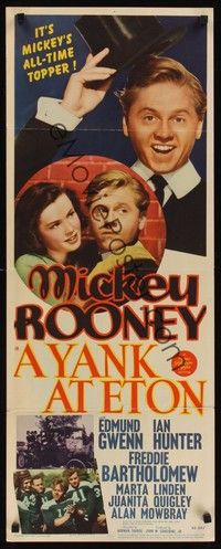 4h349 YANK AT ETON insert '42 great image of Mickey Rooney, Edmund Gwenn, Marta Linden!