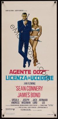 4h481 DR. NO Italian locandina R71 Sean Connery as James Bond 007, Ursula Andress, Casaro artwork!