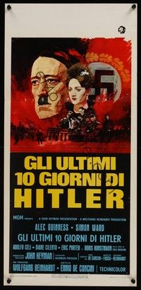 4h513 HITLER: THE LAST TEN DAYS Italian locandina '73 Alec Guinness, Doris Kunstmann as Eva Braun!