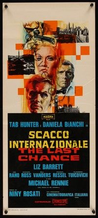 4h530 LAST CHANCE Italian locandina '68 Giuseppe Rosati's Scacco internazionale, art by Avelli!