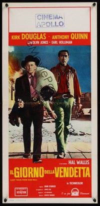 4h532 LAST TRAIN FROM GUN HILL Italian locandina '59 Kirk Douglas, Anthony Quinn, by John Sturges!
