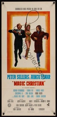 4h542 MAGIC CHRISTIAN Italian locandina '70 Peter Sellers, Ringo & sexy Raquel Welch!