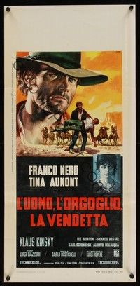 4h564 PRIDE & VENGEANCE Italian locandina '67 L'uomo, L'orgoglio, La vendetta, Nero as Django!