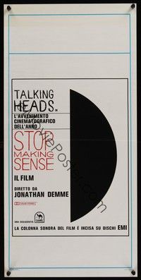4h593 STOP MAKING SENSE Italian locandina '84 Jonathan Demme, Talking Heads, David Byrne!