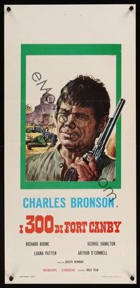 4h607 THUNDER OF DRUMS Italian locandina R71 different art of Charles Bronson by Casaro