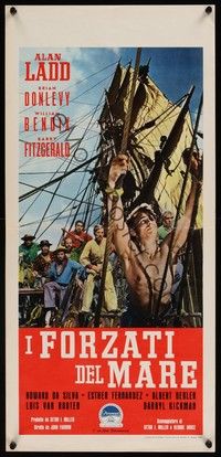 4h613 TWO YEARS BEFORE THE MAST Italian locandina R59 Alan Ladd, Brian Donlevy, William Bendix!