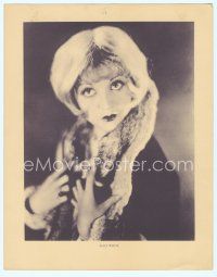 4j009 ALICE WHITE deluxe 11x14 still '20s great close up wearing cool fur scarf!