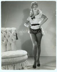 4j023 BETTY GRABLE deluxe 10.25x13 still '43 sexiest full-length portrait in skimpy outfit!