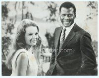 4j083 GUESS WHO'S COMING TO DINNER deluxe 11x14 still '67 Sidney Poitier & Katharine Houghton!