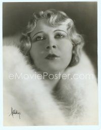 4j133 MAE WEST hand signed deluxe 10x13.25 still '30s close portrait in fur by Mitchell!
