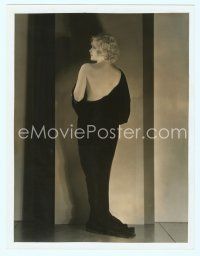 4j145 MARY CARLISLE deluxe 10x13 still '30s full-length in sexy backless clinging gown by Hurrell!