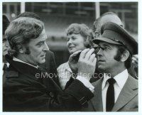 4j148 MICHAEL CAINE deluxe 11x13.5 still '70s close up removing sunglasses from limo driver!