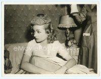 4j154 NOTHING SACRED deluxe 11x14 still '37 great c/u of Carole Lombard with water bottle on head!