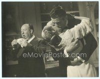 4j161 PARADINE CASE deluxe candid 10.75x13.5 still '48 Alfred Hitchcock sneezes behind Peck & Todd!