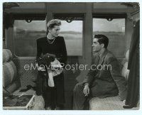4j192 THIS ABOVE ALL 11x14 still '42 Joan Fontaine stares at smoking Tyrone Power on train!