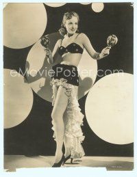 4j198 UNKNOWN ACTRESS deluxe 10.25x13 still '30s sexy flamenco dancer shaking her maracas!