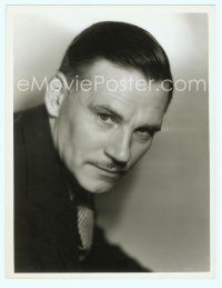 4j205 WALTER HUSTON deluxe embossed 10x13 still '30s head & shoulders by Clarence Sinclair Bull!