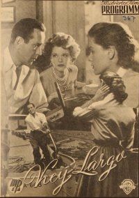 4j464 KEY LARGO Austrian program '48 Humphrey Bogart, Lauren Bacall, Edward G. Robinson, different