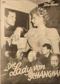 4j470 LADY FROM SHANGHAI Austrian program '50 different images of Rita Hayworth & Orson Welles!