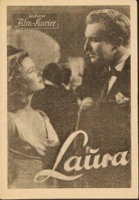 4j471 LAURA Austrian program '40s Dana Andrews & sexy Gene Tierney, Otto Preminger, different!