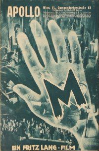 4j479 M Austrian program '31 Fritz Lang classic, Peter Lorre, cool different images!