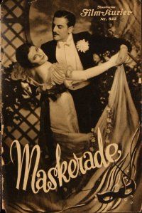 4j484 MASKERADE Austrian program '34 Paula Wessely, Anton Walbrook, directed by WIlly Forst!