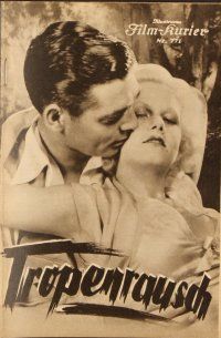 4j508 RED DUST Austrian program '34 great different images of Clark Gable & sexy Jean Harlow!