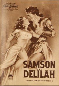 4j367 SAMSON & DELILAH German program '51 different art of Hedy Lamarr & Victor Mature, DeMille