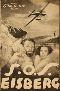 4j511 S.O.S. EISBERG Austrian program '33 directed by Arnold Fanck, starring Leni Riefenstahl!