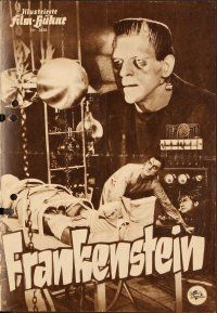 4j279 FRANKENSTEIN German program R57 great different images of Boris Karloff as the monster!