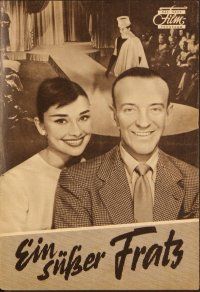 4j282 FUNNY FACE German program '57 great different images of Audrey Hepburn & Fred Astaire!