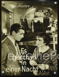 4j304 IT HAPPENED ONE NIGHT German program '34 Clark Gable, Claudette Colbert, different images!