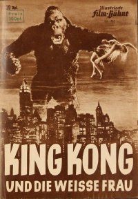 4j308 KING KONG German program R50s classic image of ape holding Fay Wray over New York City!
