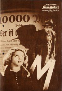4j319 M German program R60 Fritz Lang, great images of child murderer Peter Lorre!