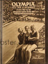 4j334 OLYMPIA PART TWO: FESTIVAL OF BEAUTY German program '38 Leni Riefenstahl Olympic documentary