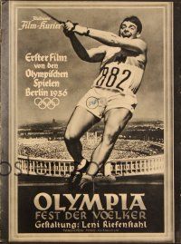 4j335 OLYMPIAD German program '38 Part I of Leni Riefenstahl's 1936 Munich Olympics documentary!