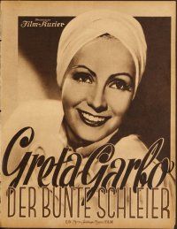 4j338 PAINTED VEIL German program '34 Greta Garbo, Herbert Marshall, George Brent, different!