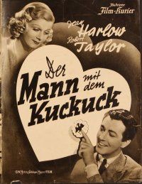 4j340 PERSONAL PROPERTY German program '37 different images of sexy Jean Harlow & Robert Taylor!
