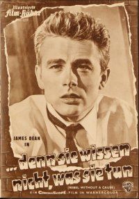4j355 REBEL WITHOUT A CAUSE German program '56 Nicholas Ray, different images of James Dean!
