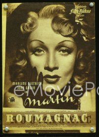4j362 ROOM UPSTAIRS German program '46 different images of sexy Marlene Dietrich & Jean Gabin!
