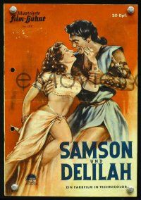 4j368 SAMSON & DELILAH German program R60s different full-color art of Hedy Lamarr & Victor Mature!