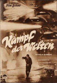 4j405 WAR OF THE WORLDS Illustrierte Film-Buhne German program '53 H.G. Wells, George Pal,different