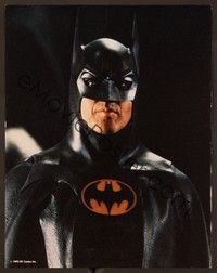 4k064 BATMAN RETURNS color 11x14 still '92 great vertical image of Michael Keaton in costume!