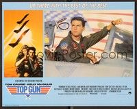 4k552 TOP GUN English LC '86 great close up of Tom Cruise in cockpit of Navy fighter jet!