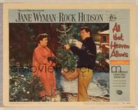 4k033 ALL THAT HEAVEN ALLOWS LC #2 '55 close up of Rock Hudson & Jane Wyman buying Christmas Tree!