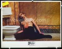 4k043 ANDY WARHOL'S DRACULA LC #7 '74 wild image of vampire Udo Kier bleeding on bathroom floor!