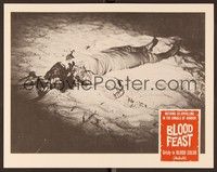 4k080 BLOOD FEAST LC '63 Herschell Gordon Lewis classic, gruesome image of slaughtered girl!