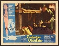 4k123 CONFESSIONS OF AN OPIUM EATER LC #7 '62 drugged out Vincent Price in den with opium pipe!